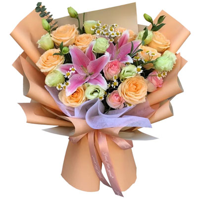 乐山11朵玫瑰桔梗百合，陪你每个季节
